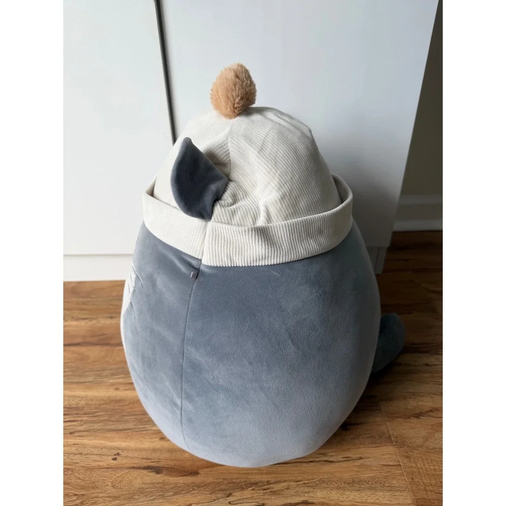 Squishmallows Miper the Chinchilla 16 Inch Gray Plush with Beanie Hat